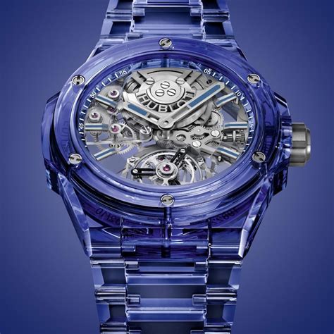 hublot tourbillon blue watch